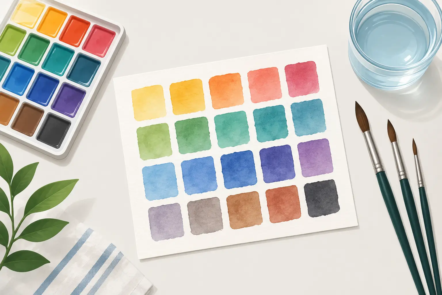 How to Prepare Watercolour Swatches Properly
