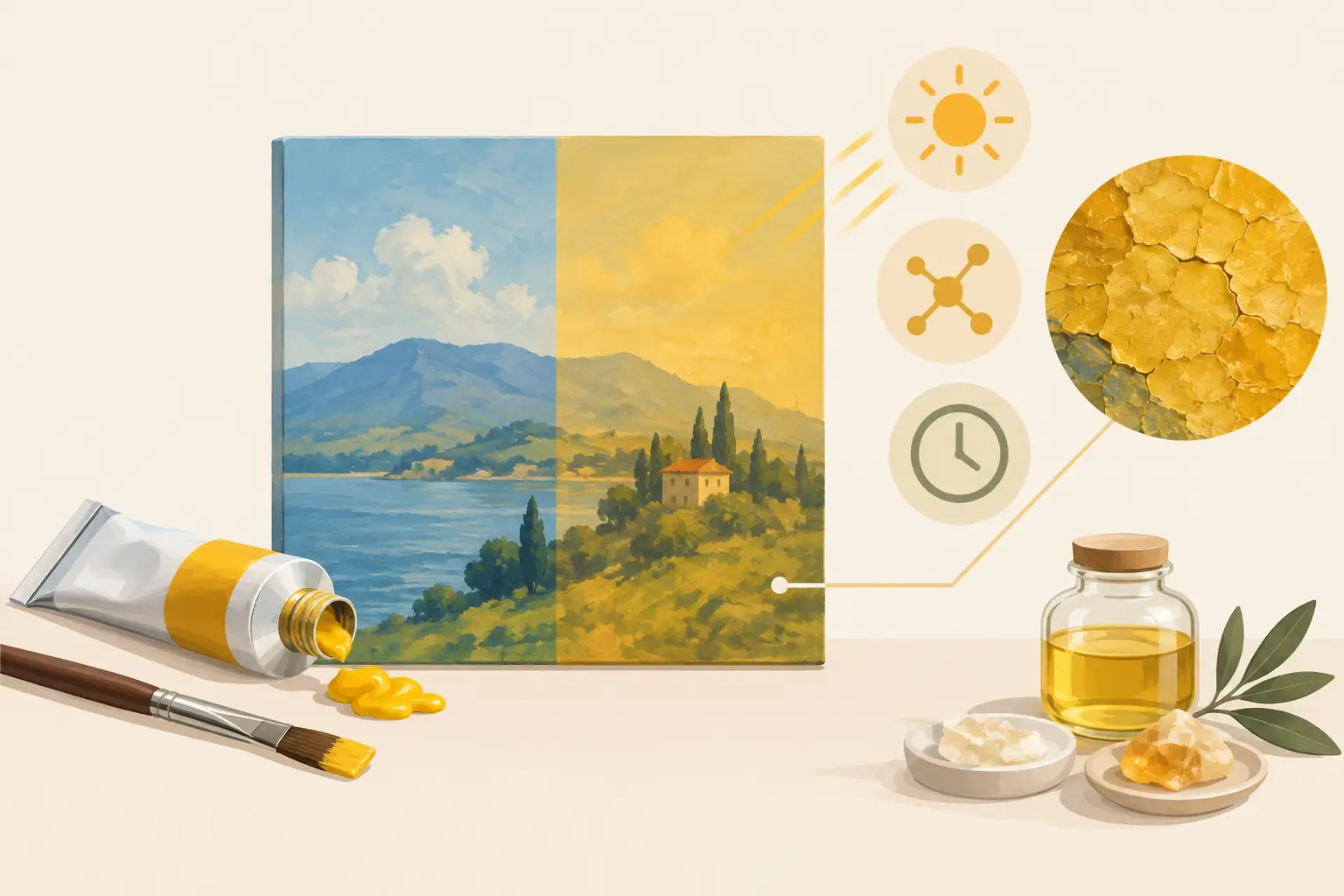 Why Does Oil Paint Yellow? Causes and Care