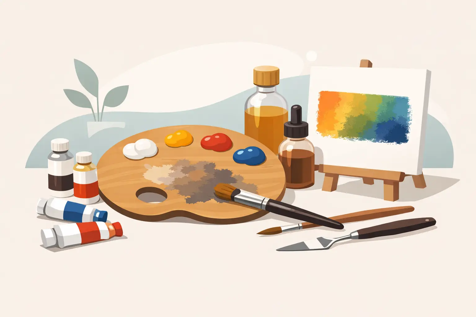 Limited Oil Palette for Better Colour Mixing