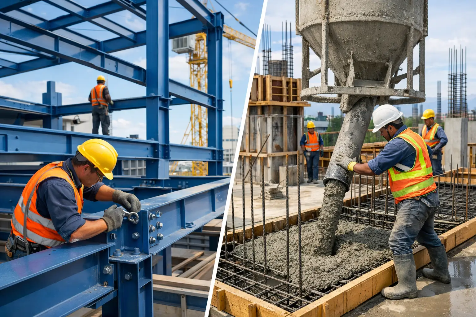 Acero estructural versus concreto: cuál elegir
