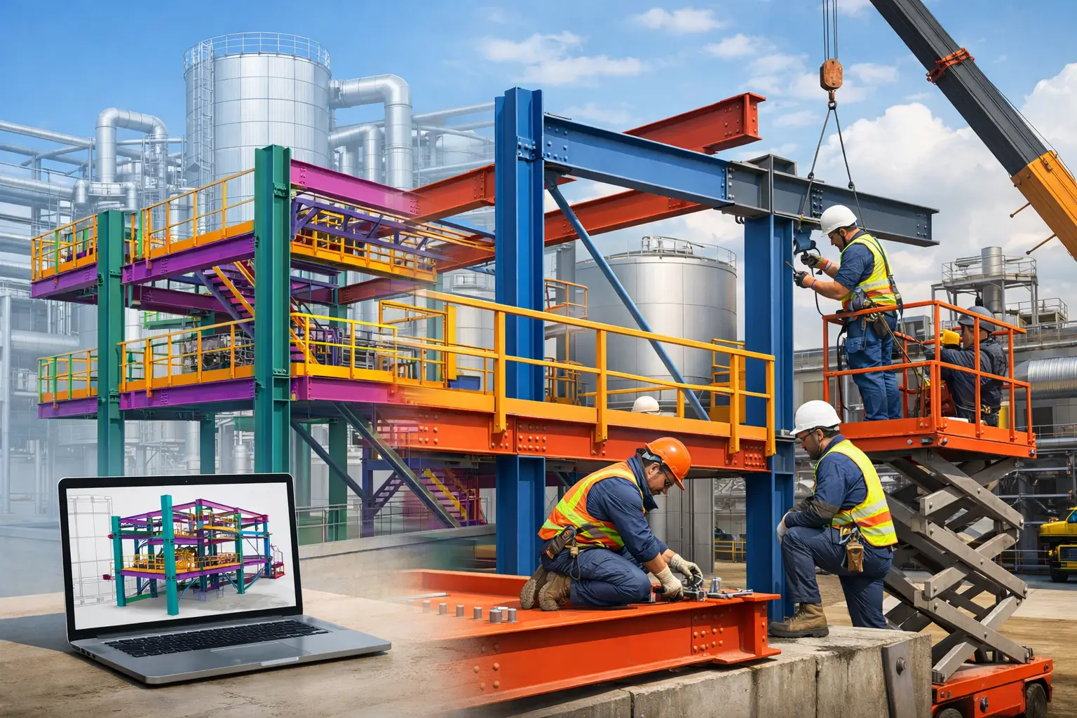 Modelación BIM de estructuras para obra industrial