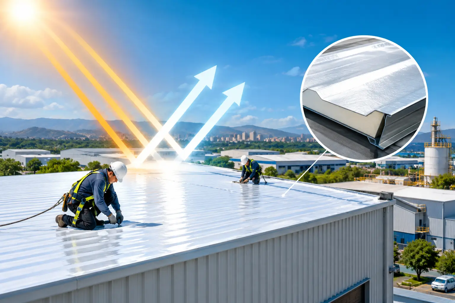 Beneficios de cubiertas reflectivas industriales
