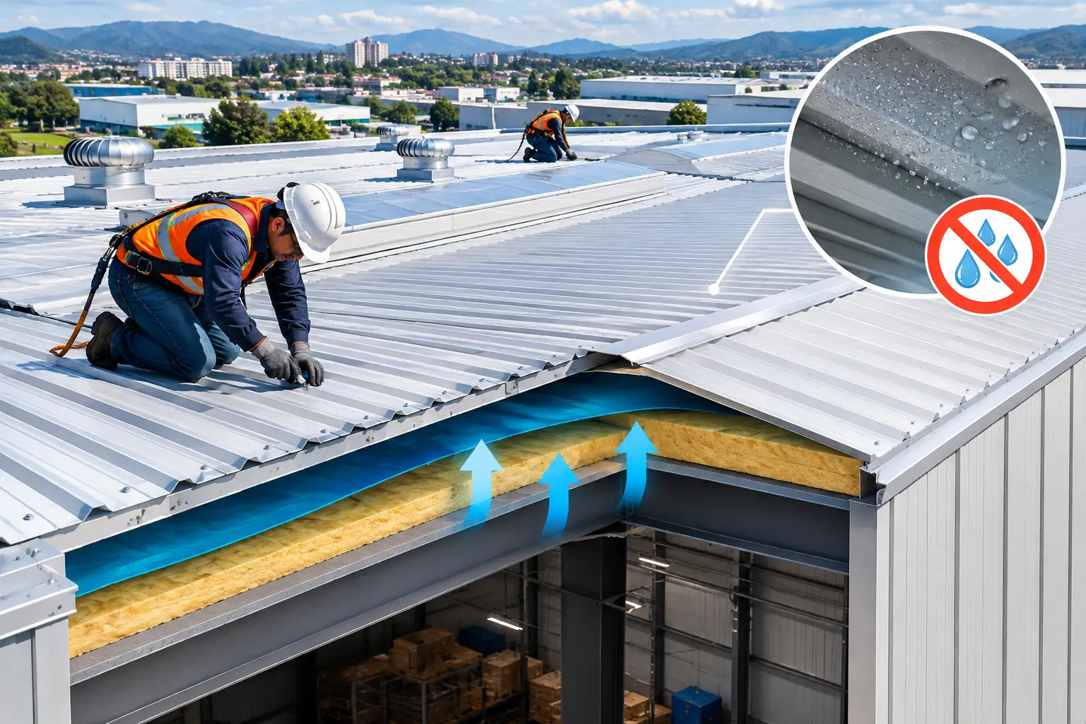 Cómo prevenir condensación en cubiertas industriales