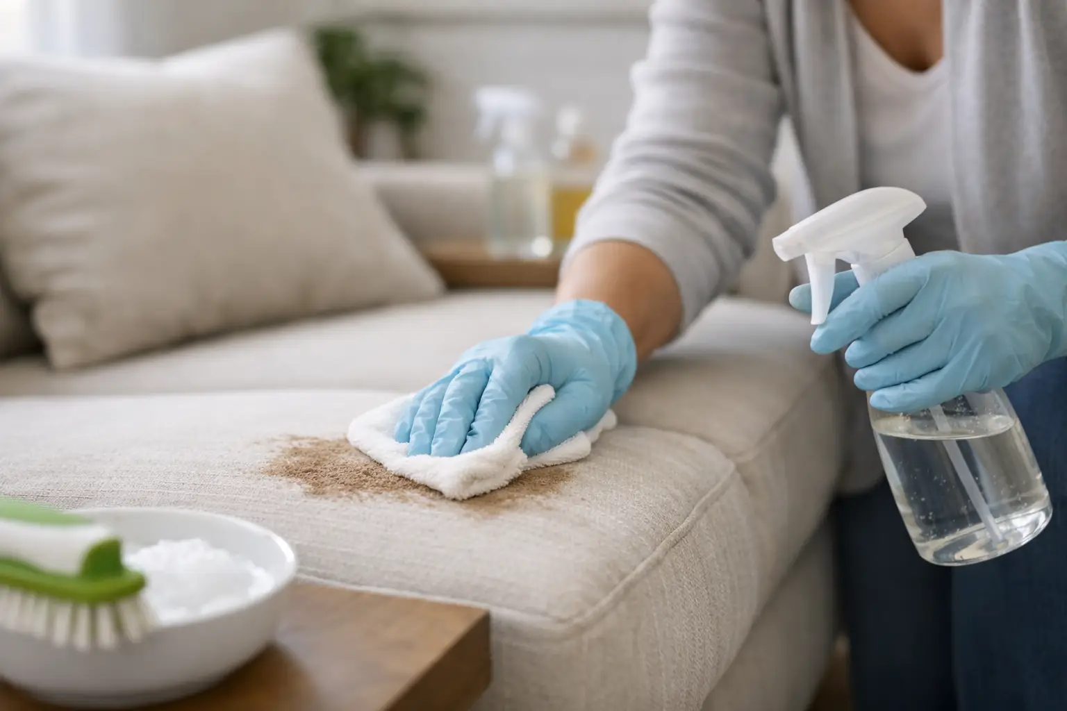 Cómo quitar manchas del sofá sin dañarlo