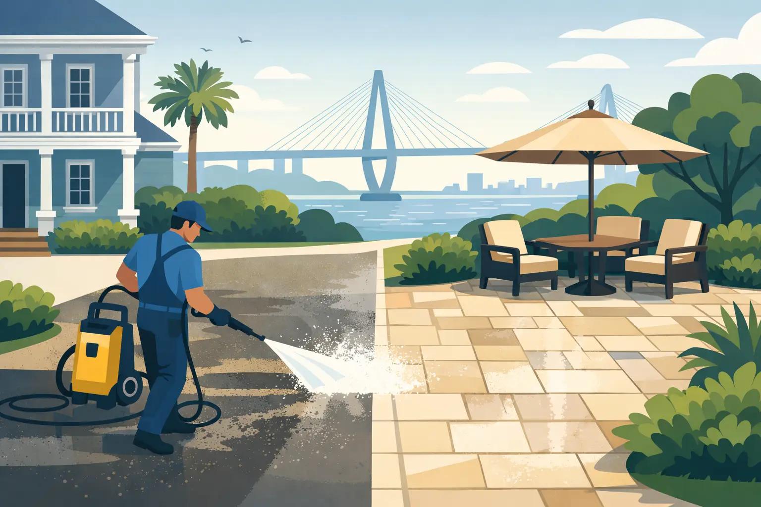 Driveway and Patio Cleaning Cost in Charleston