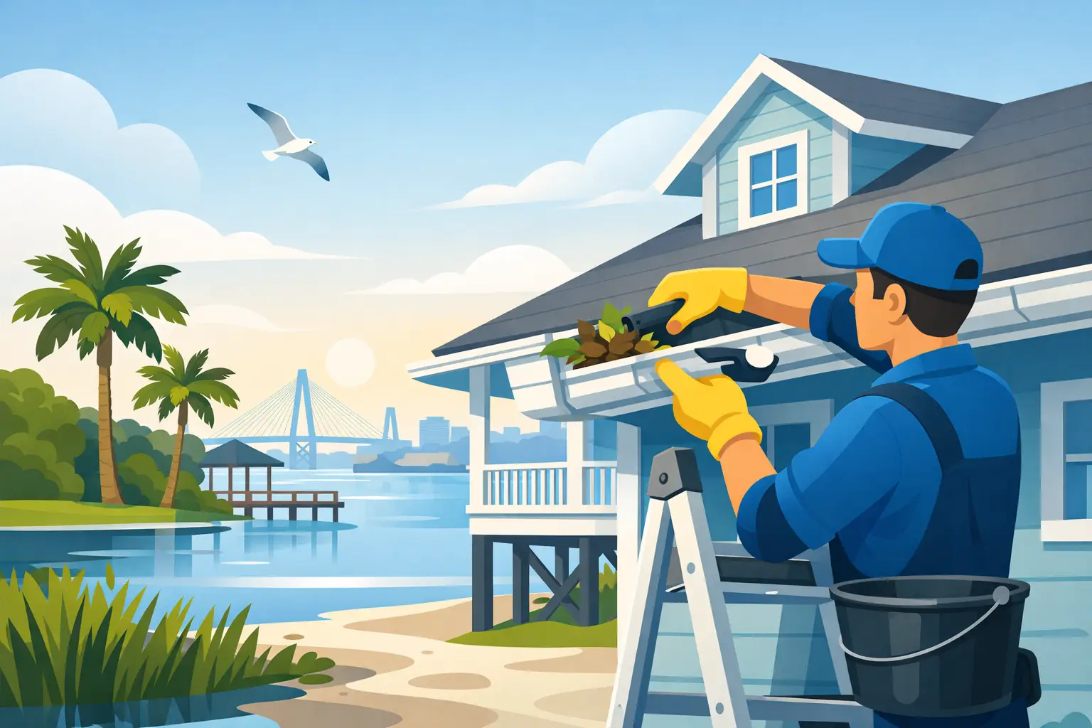 Gutter Cleaning Charleston SC for Coastal Homes