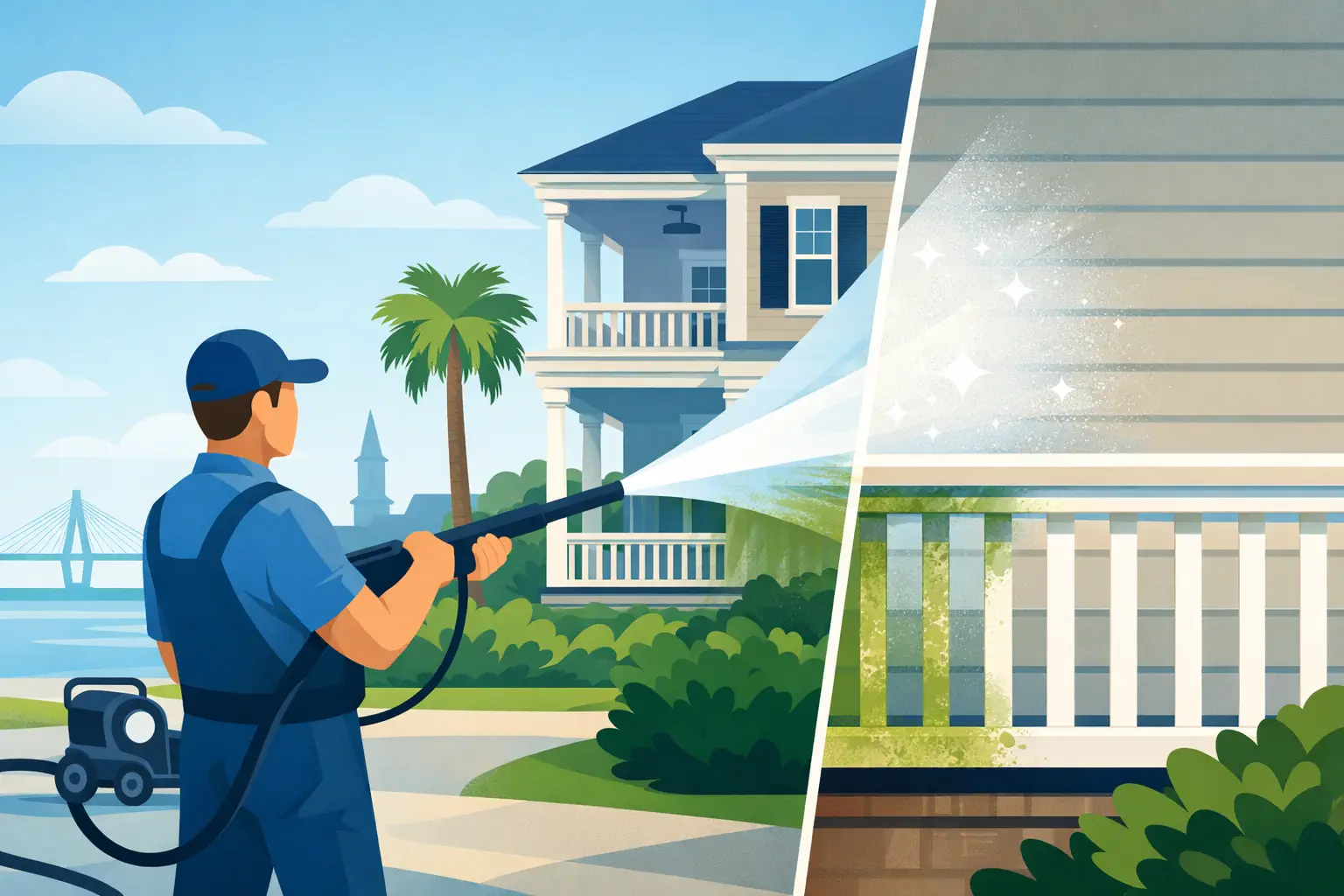 Pressure Washing for Charleston Homes That Lasts