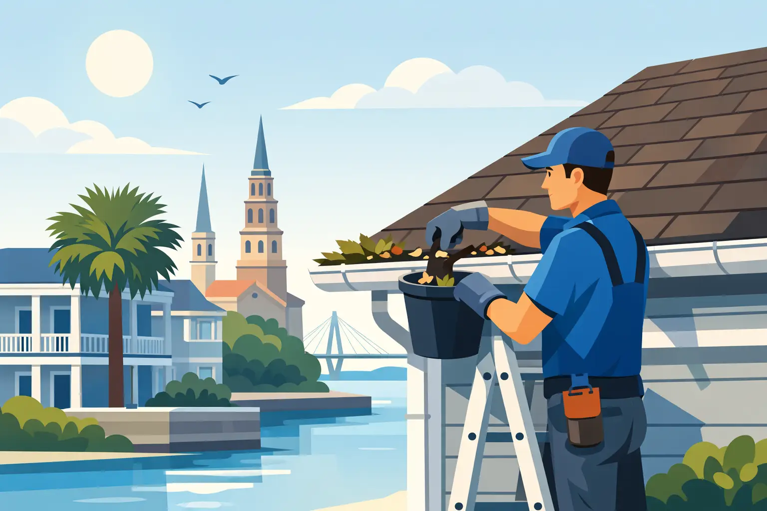 Gutter Cleaning Charleston SC for Safer Homes