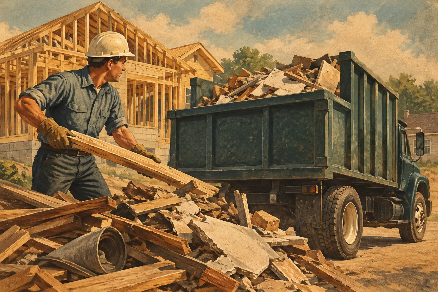Construction Debris Pickup for Contractors