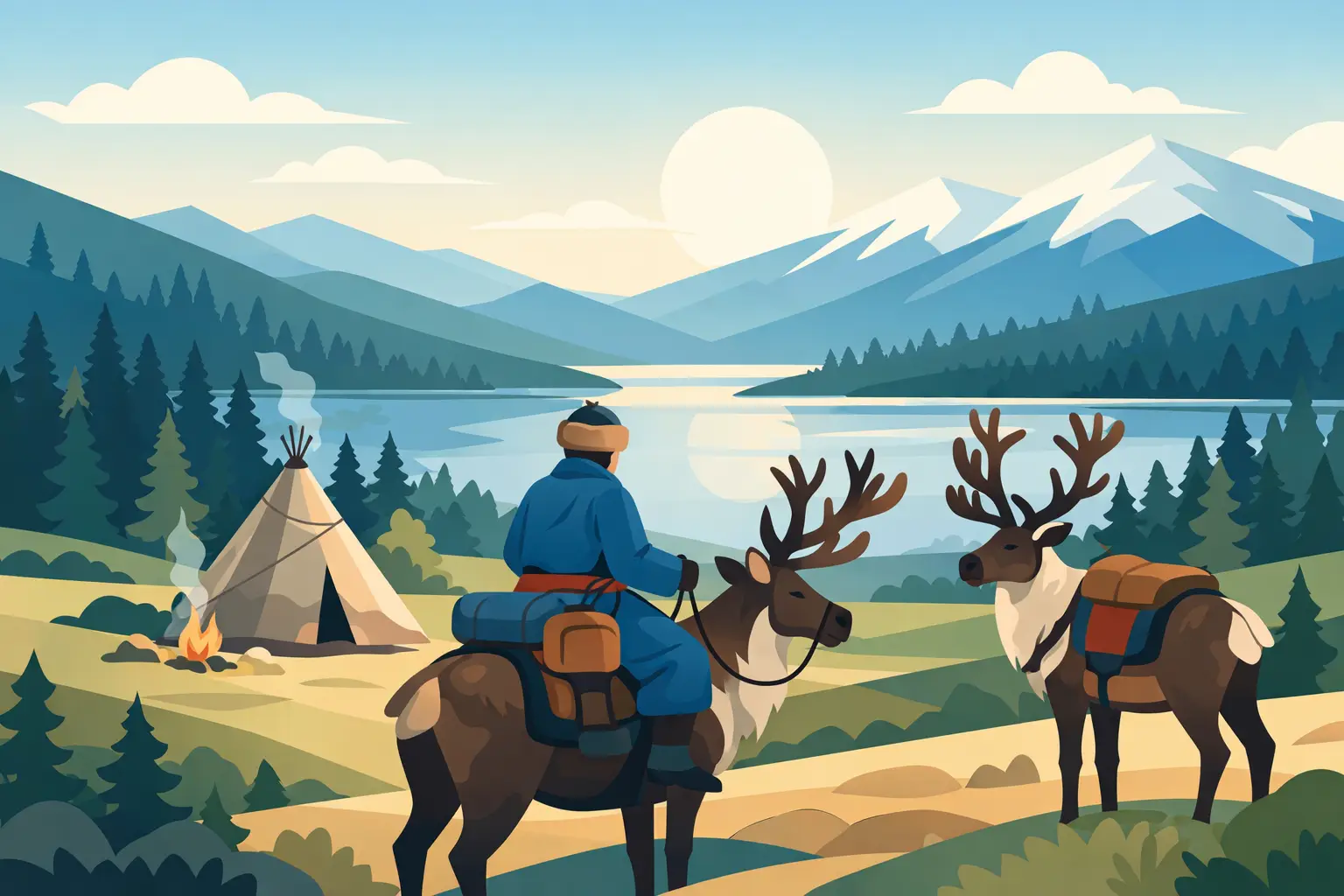 Mongolia Tsaatan Reindeer Tour in the Taiga