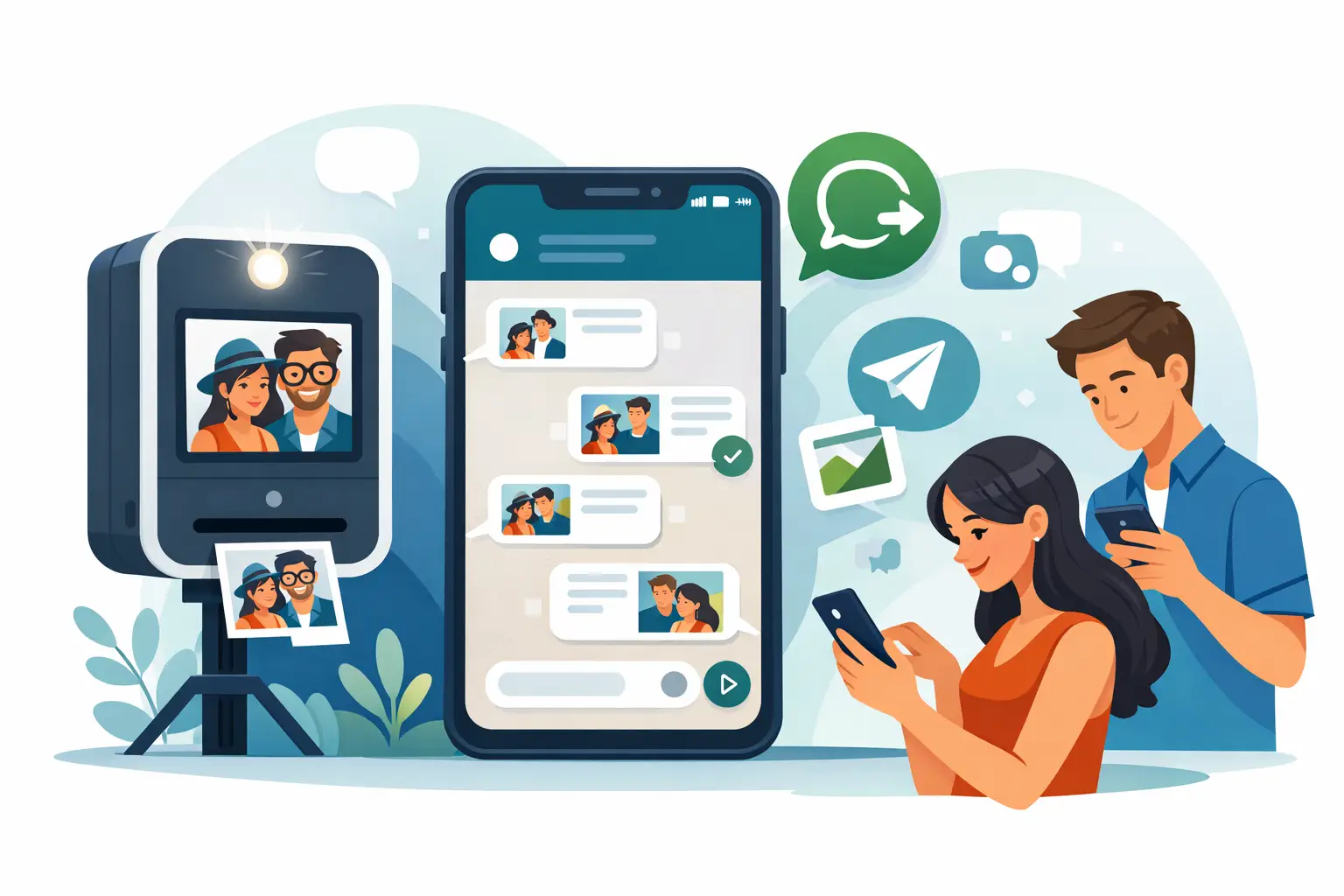 Photobooth : partage WhatsApp pour vos invités