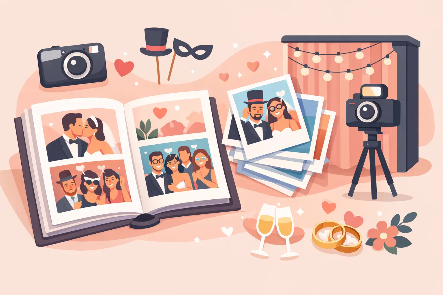 Livre souvenir photobooth mariage réussi