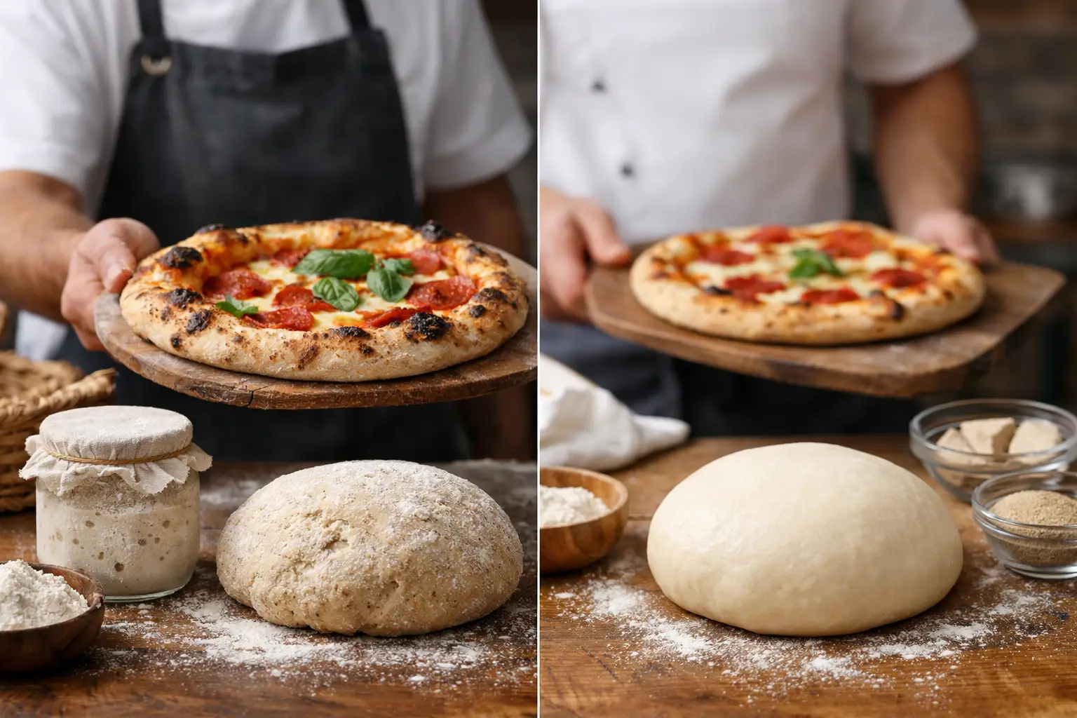 Sourdough Versus Commercial Yeast Pizza Dough