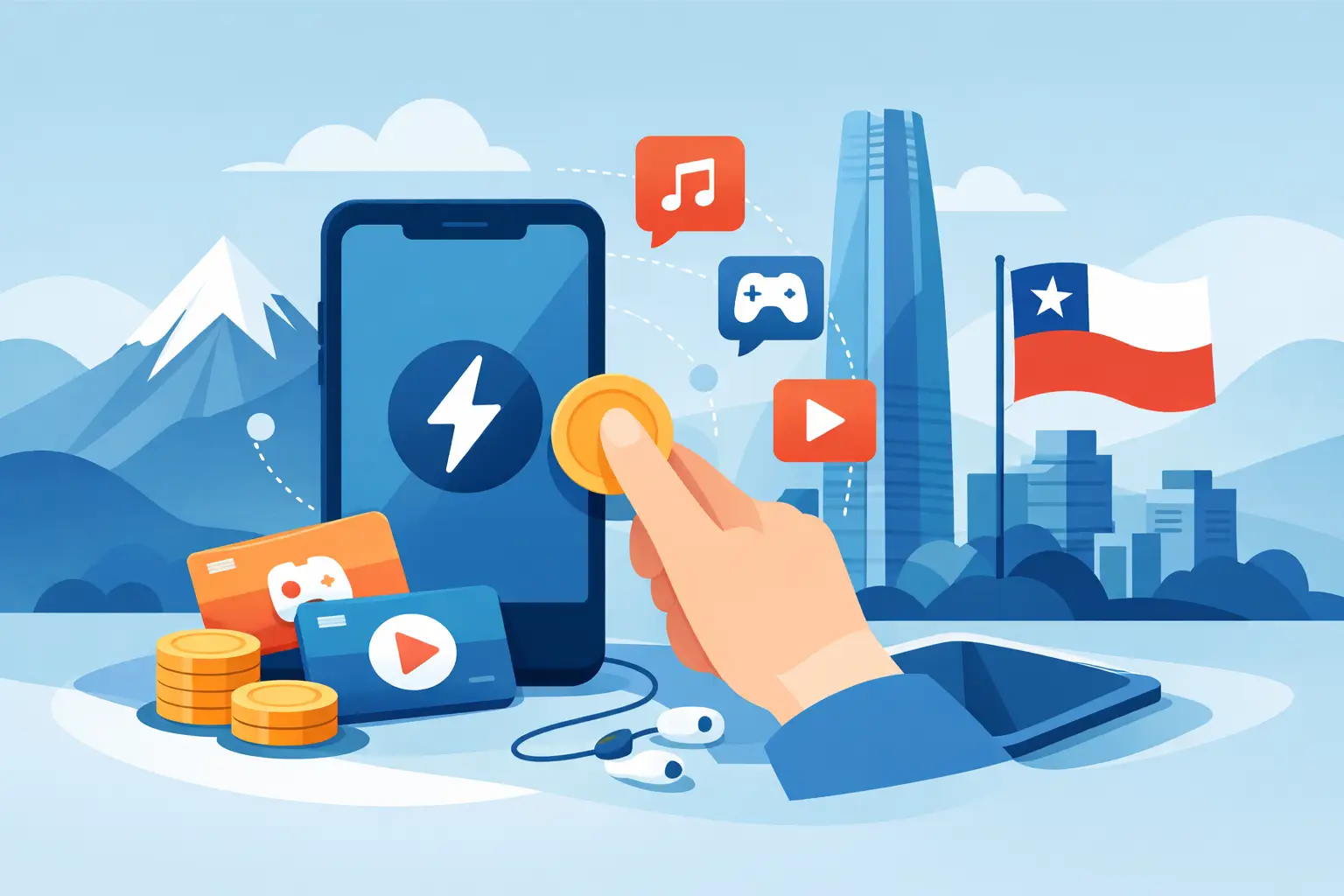 Recarga digital para apps en Chile