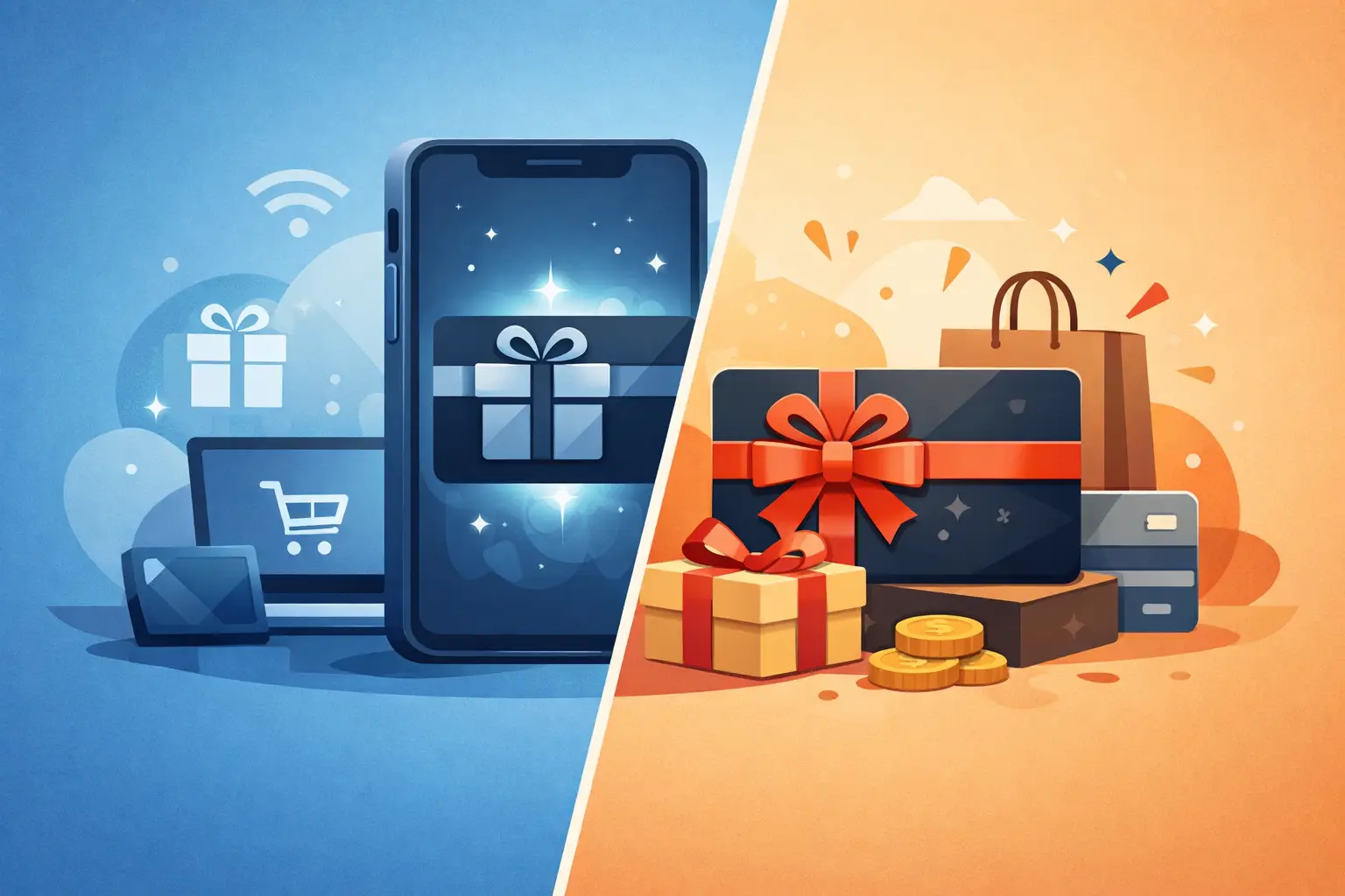 Gift card digital vs física: cuál conviene