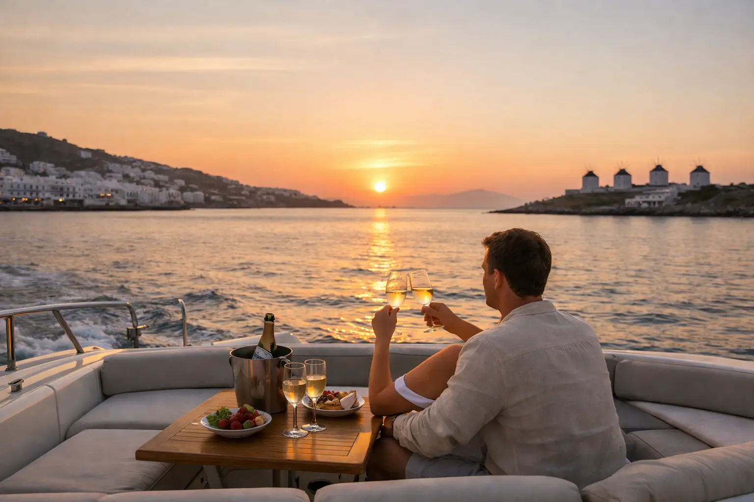 Private Sunset Cruise in Mykonos for Your Evening