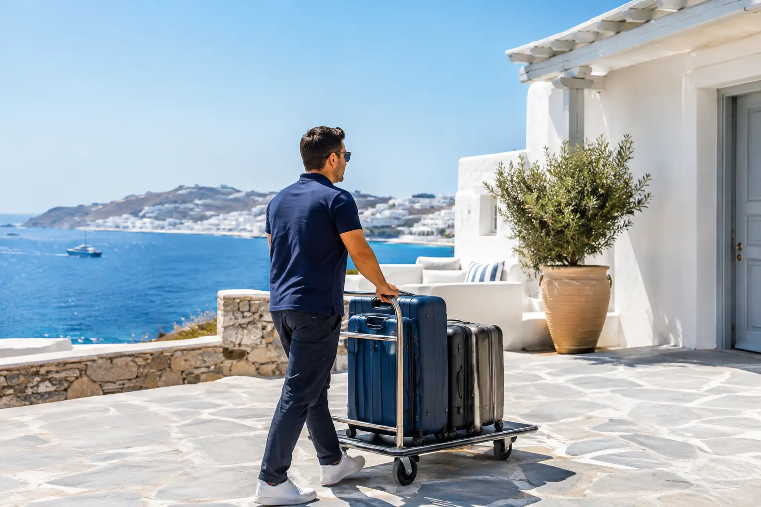 Coordinate Villa Luggage Delivery in Mykonos