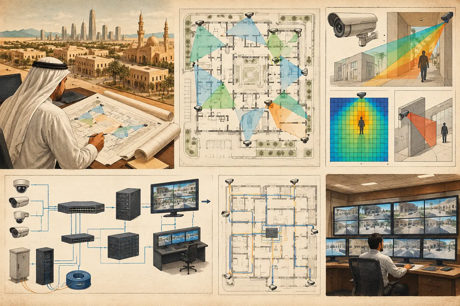 Middle East CCTV Project Example Design Workflow
