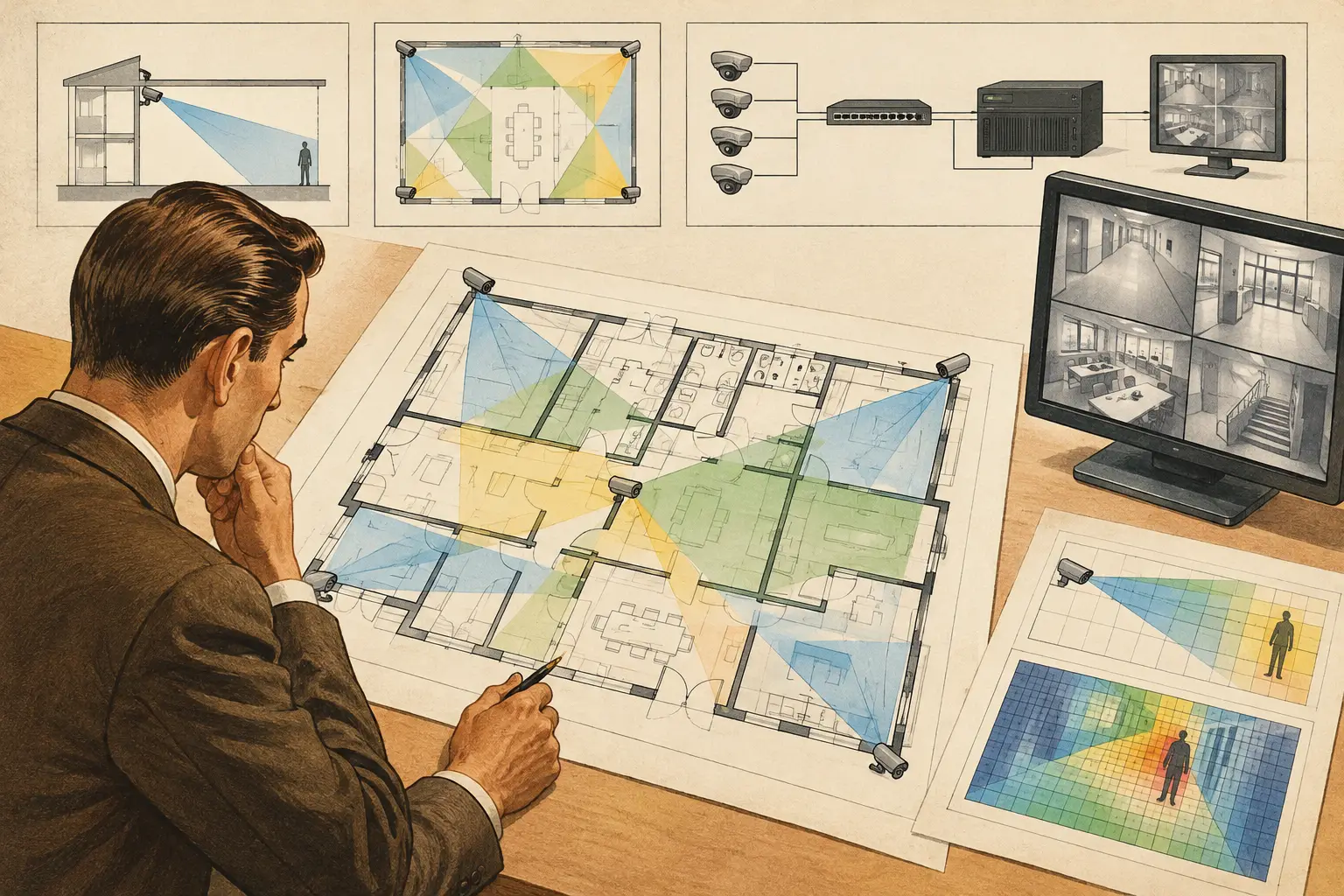 How to Review Camera Sightlines on a Plan