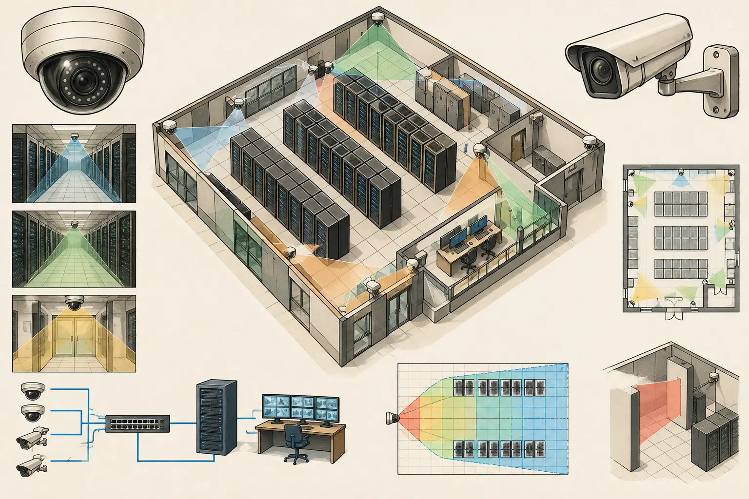 Datacenter Surveillance Example for CCTV Design