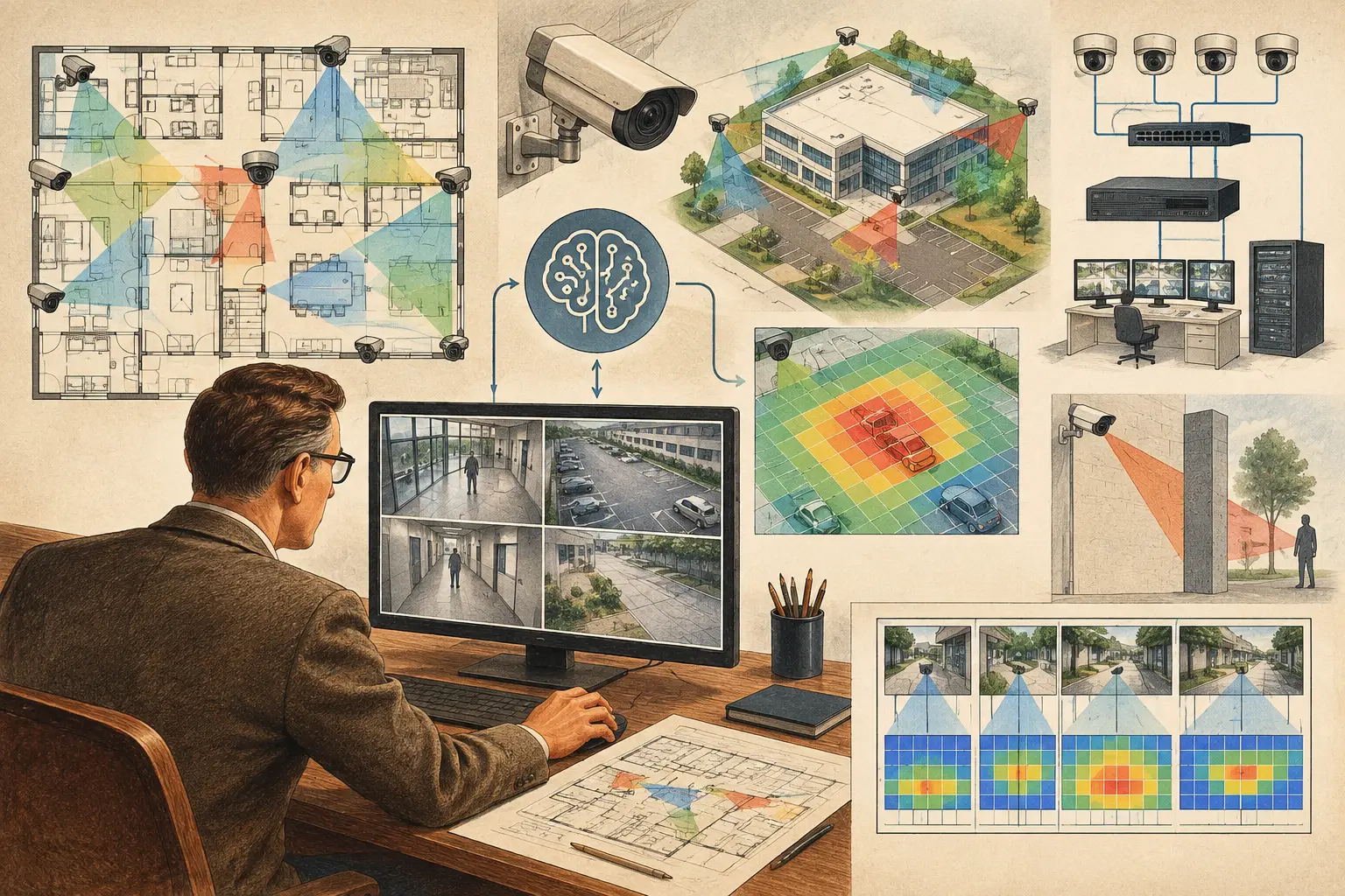 AI Assisted Security Design for CCTV Projects