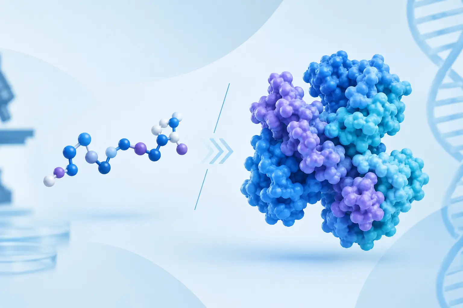 Diferencia entre péptidos y proteínas en investigación