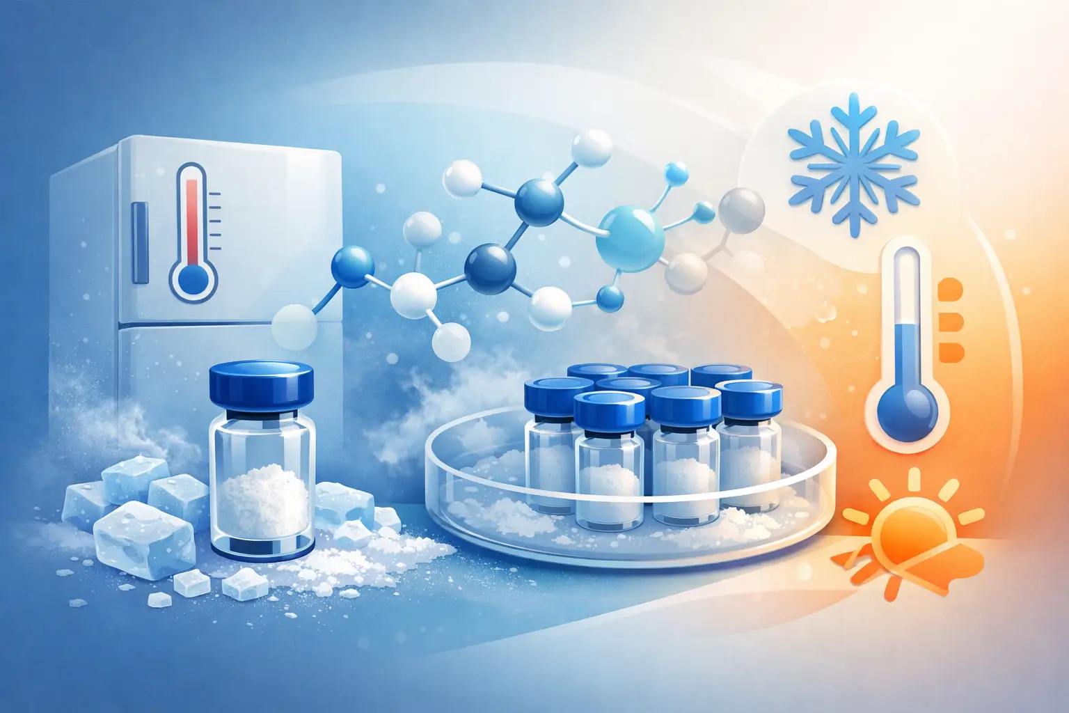 Temperatura de almacenamiento de péptidos