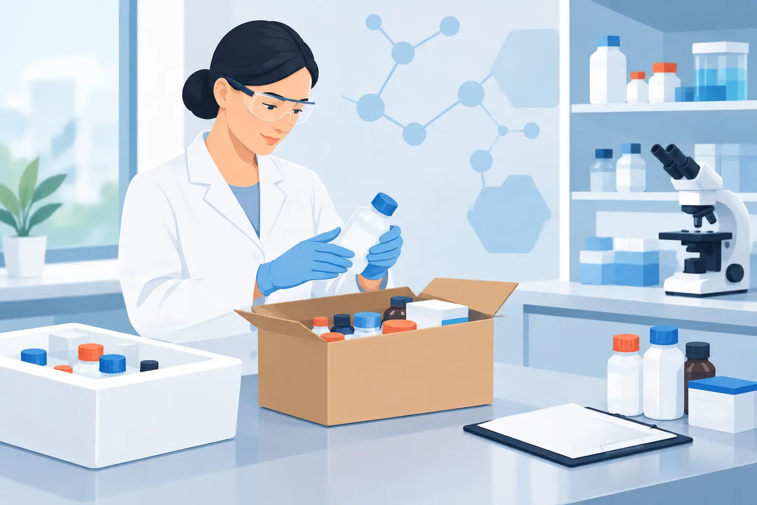 Guía para recepción de reactivos en laboratorio