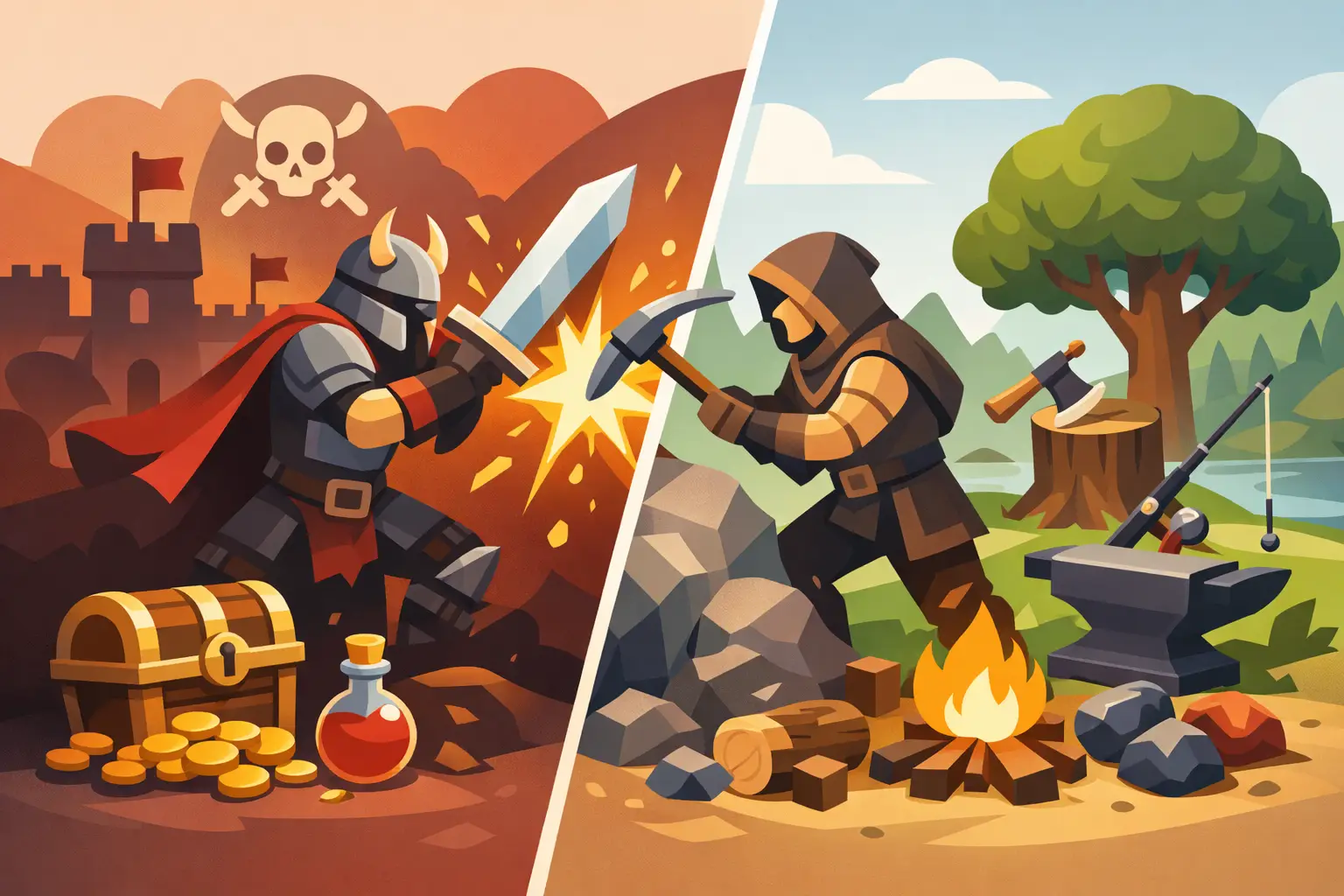 PVP Versus Skilling RSPS for Your Playstyle