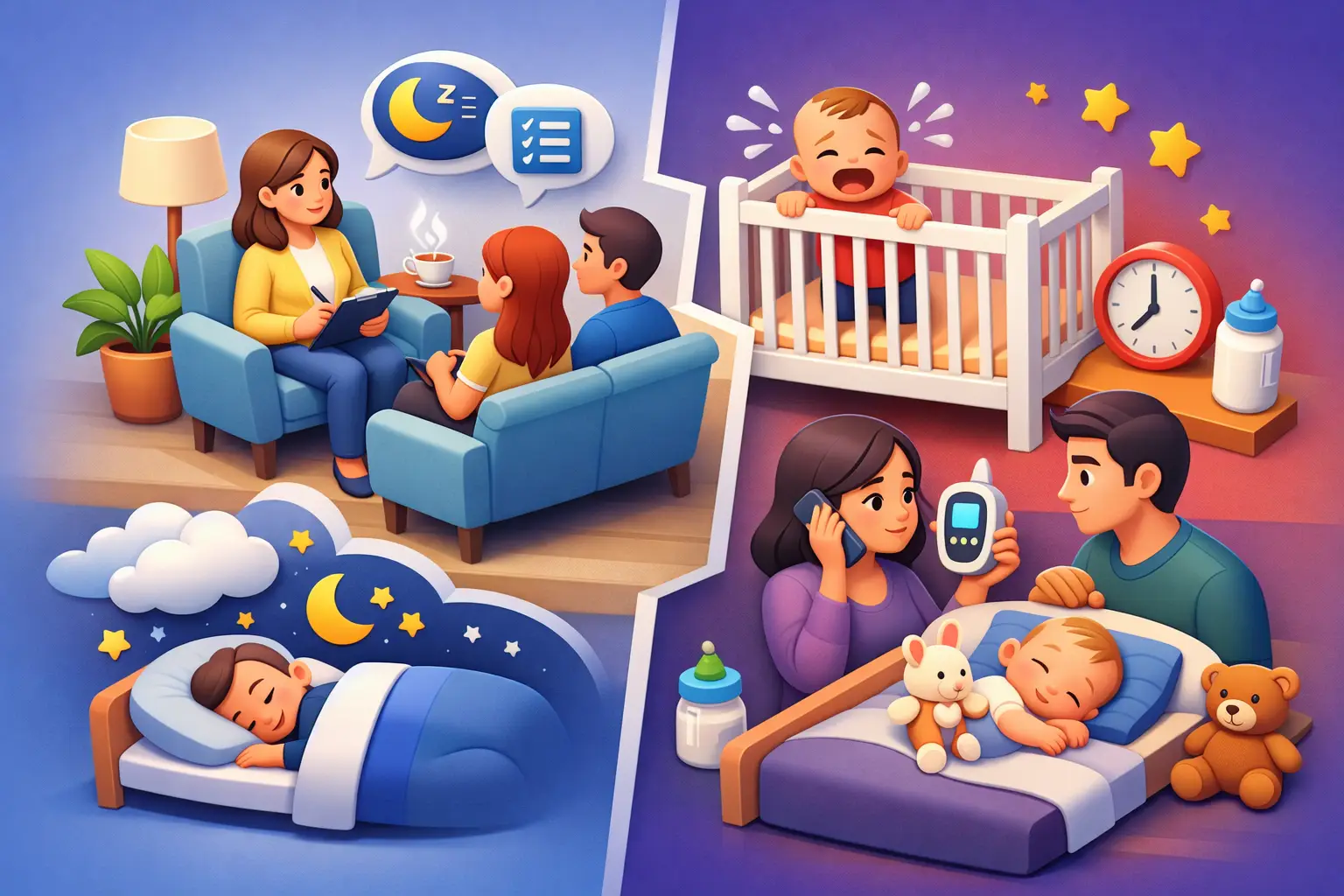 Sleep Coaching vs Sleep Training: What Helps?