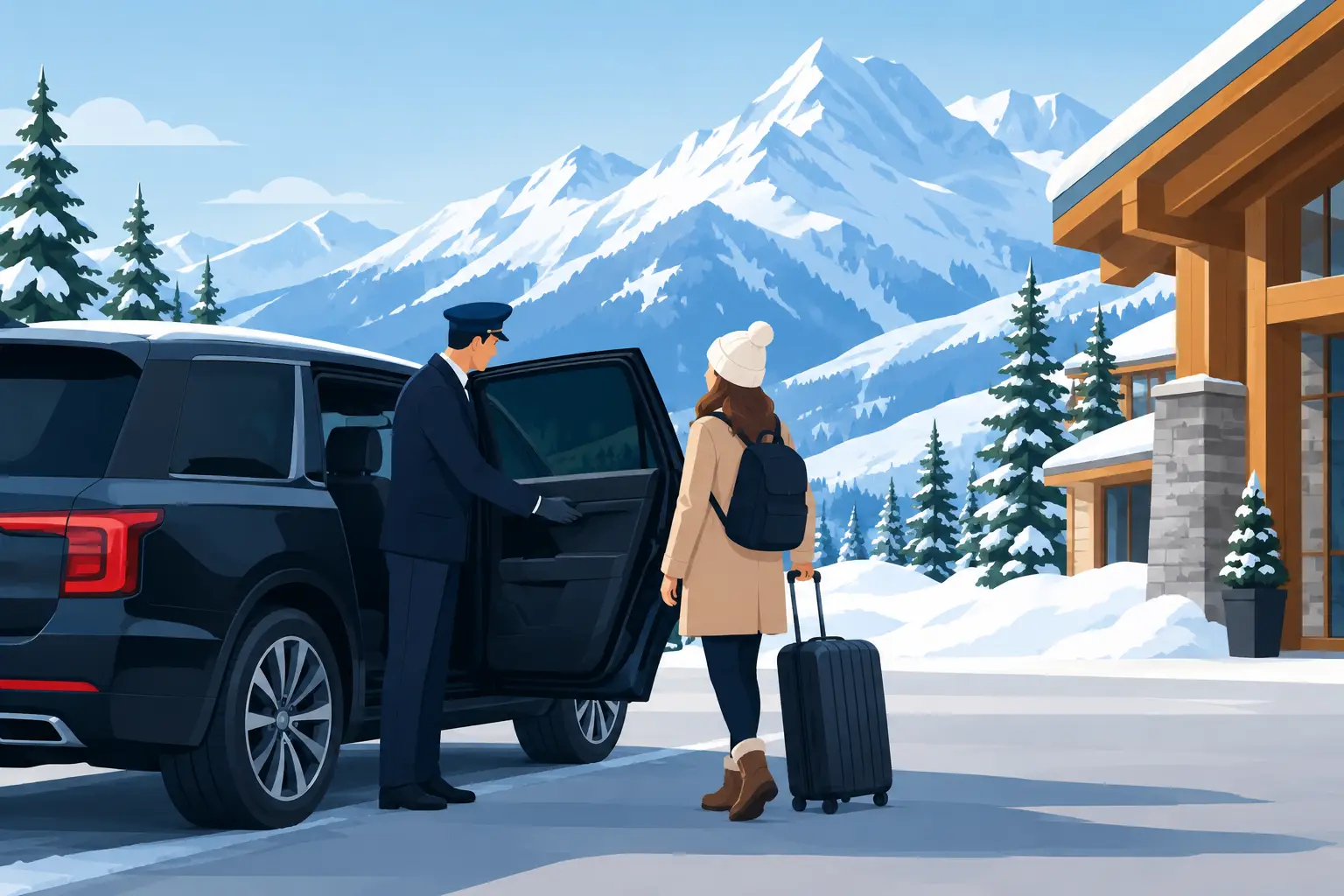 Prepare a Winter Mountain Chauffeur Pickup