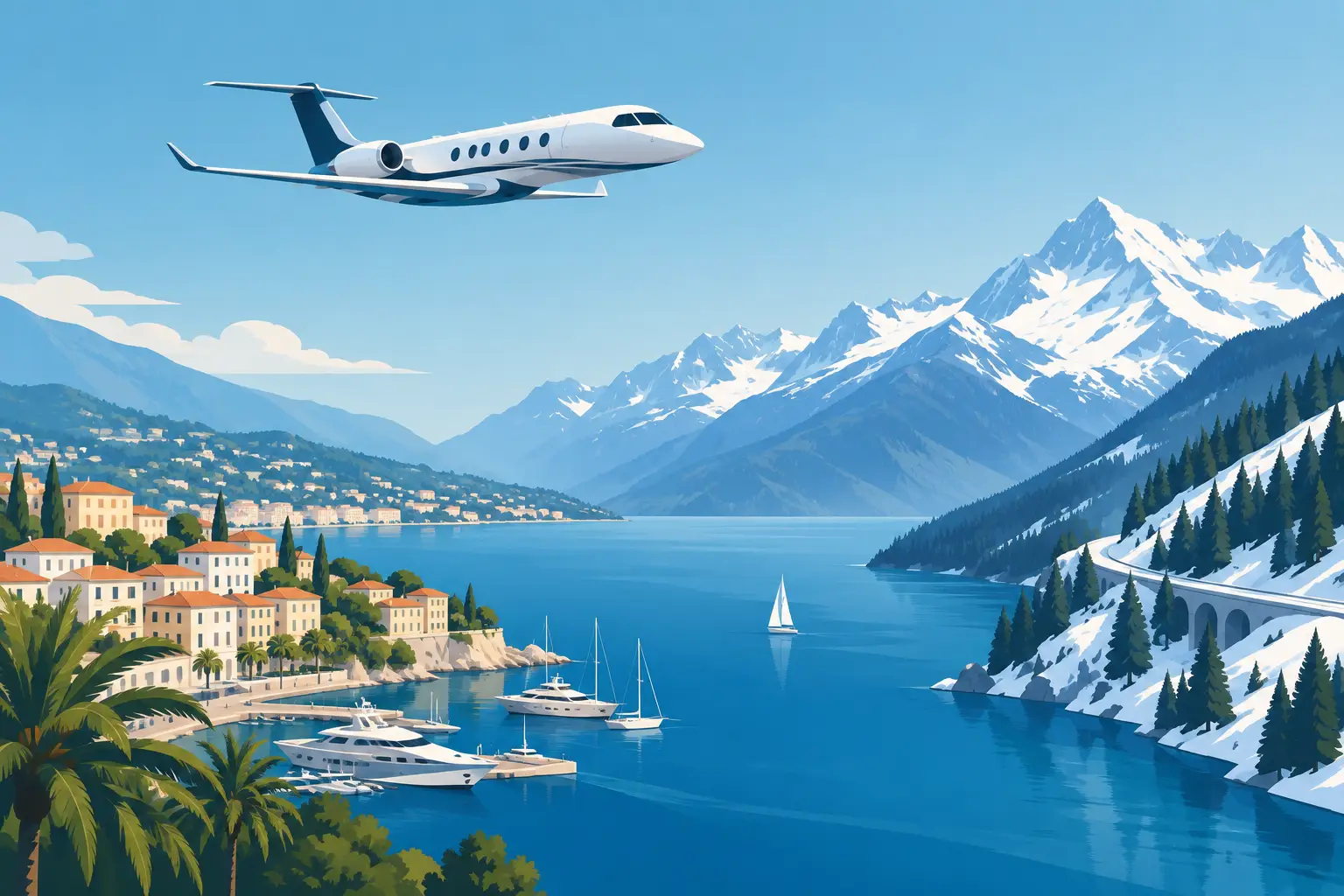 Private Aviation on the Riviera and in the Alps