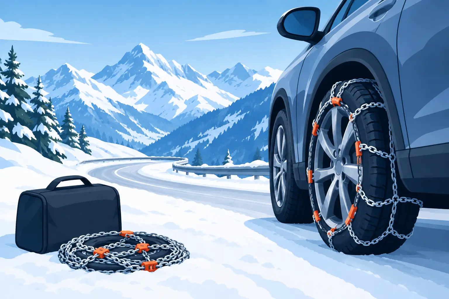 French Alps Snow Chains Guide for Winter Drives