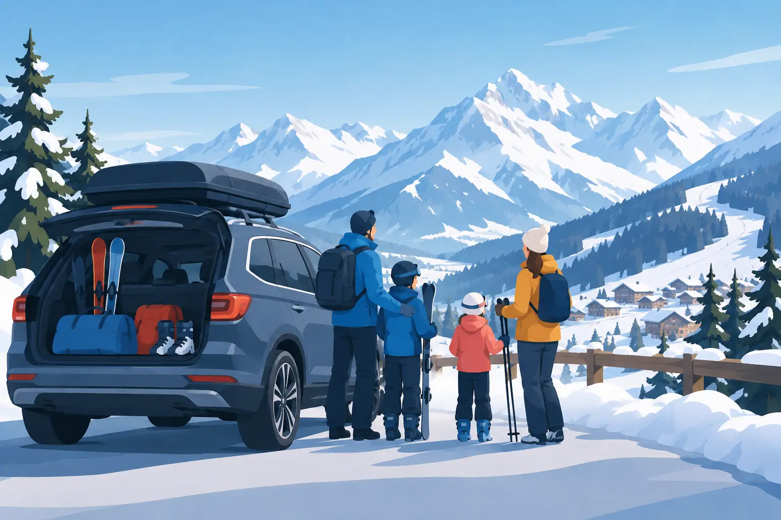 Best Vehicles for Ski Families in the Alps