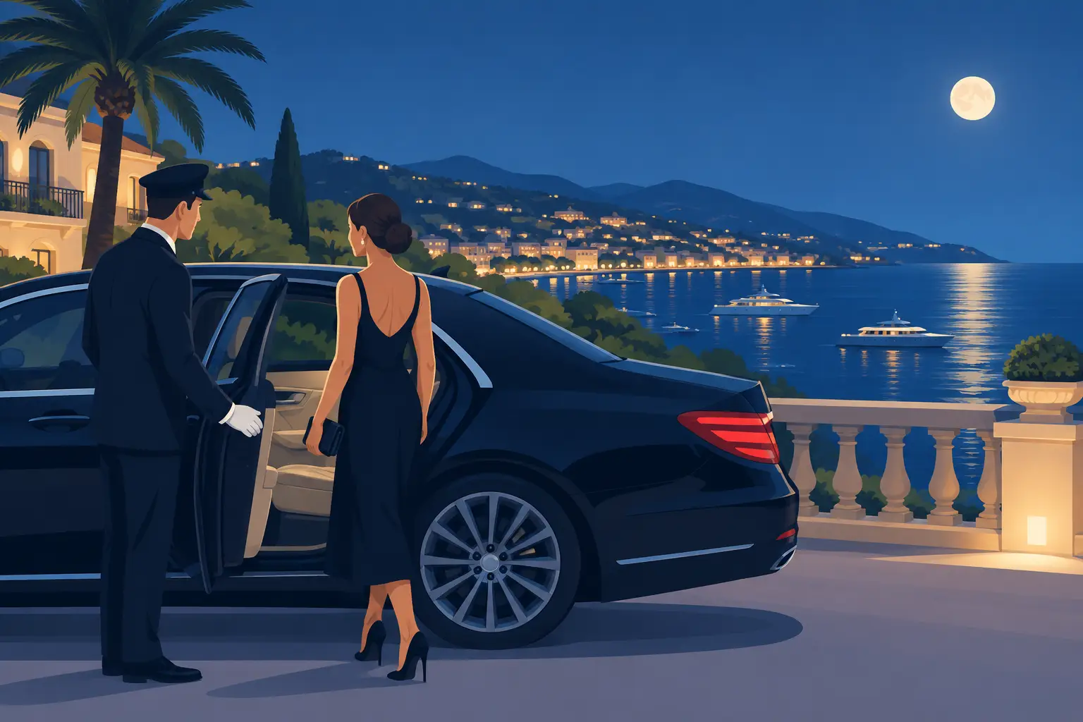 Are Chauffeurs Available Overnight on the Riviera?