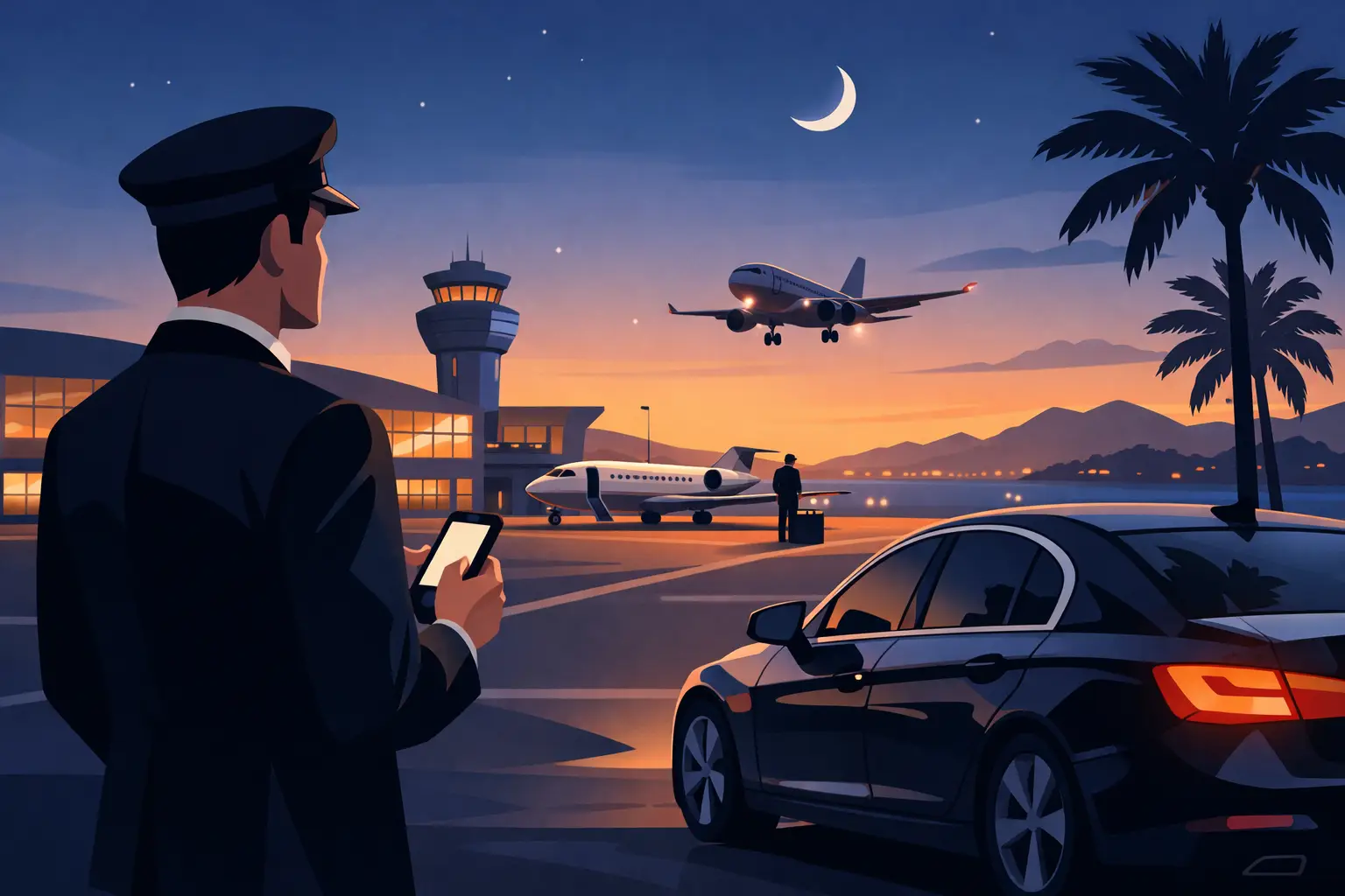 Do Chauffeurs Accommodate Late Flights on the Riviera?