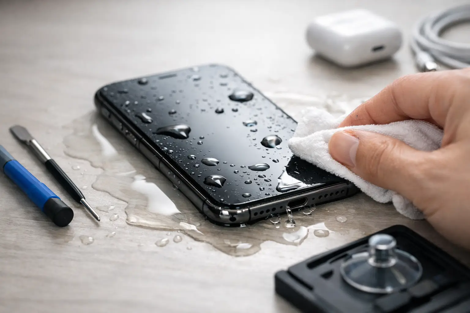 Cómo reparar rápidamente un iPhone dañado por agua