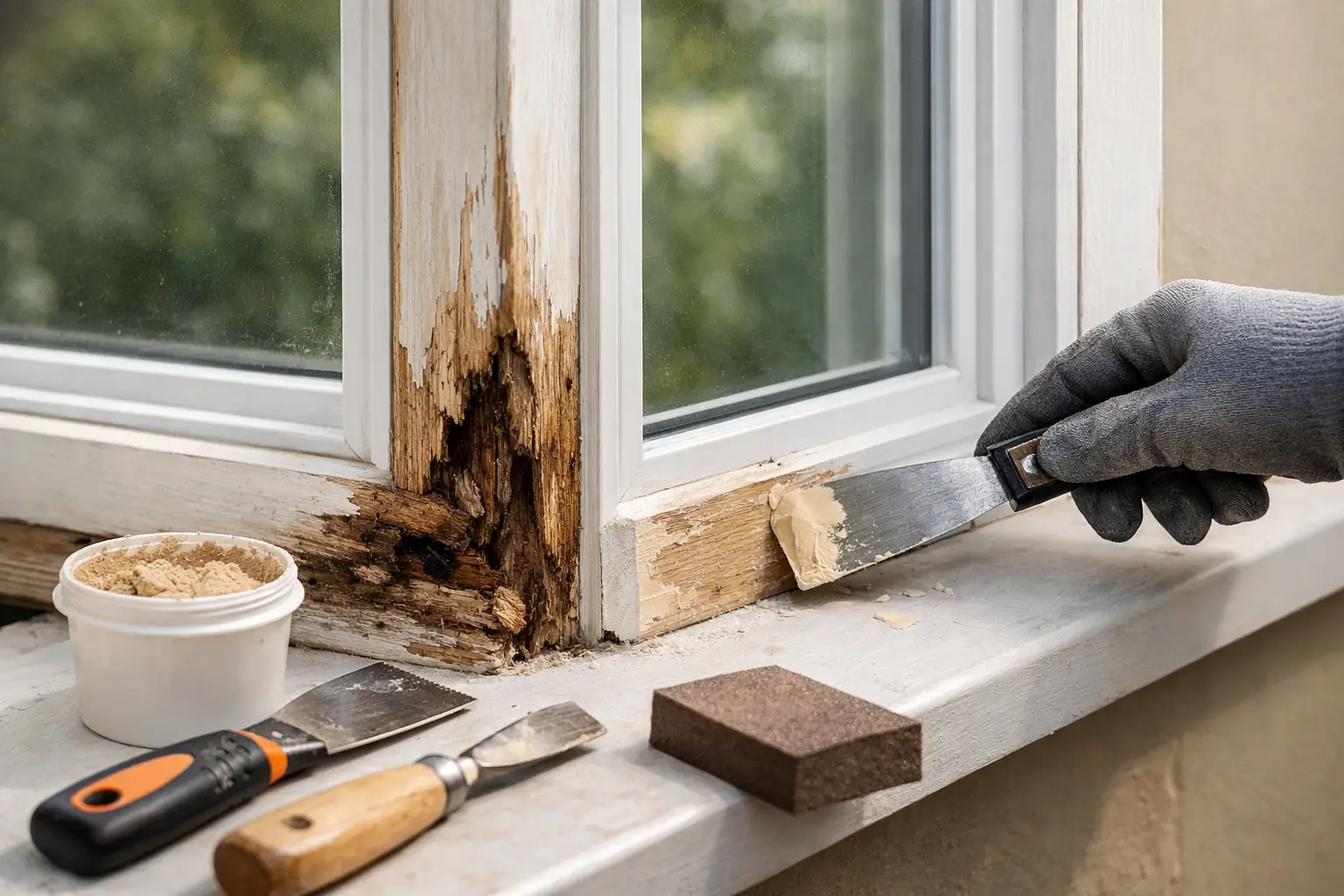 Wood Window Trim Repair: Fix Rot Before Paint
