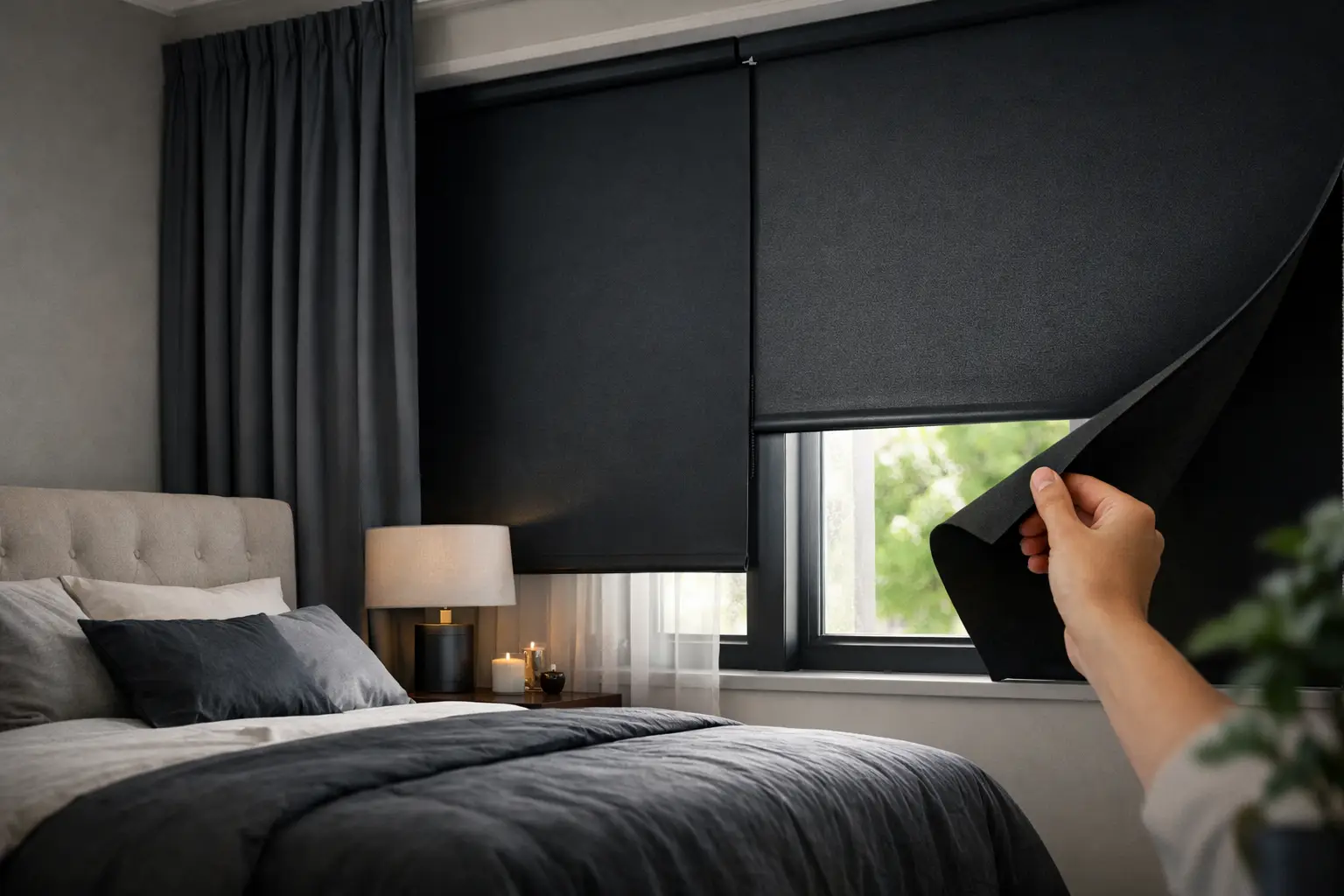 Raamdecoratie slaapkamer verduisterend kiezen
