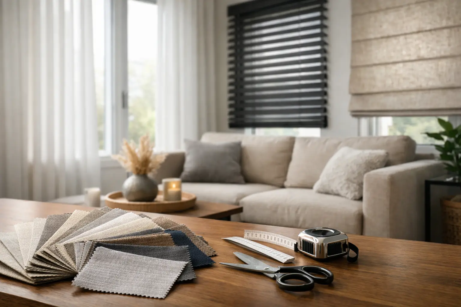 Raamdecoratie woonkamer op maat kiezen