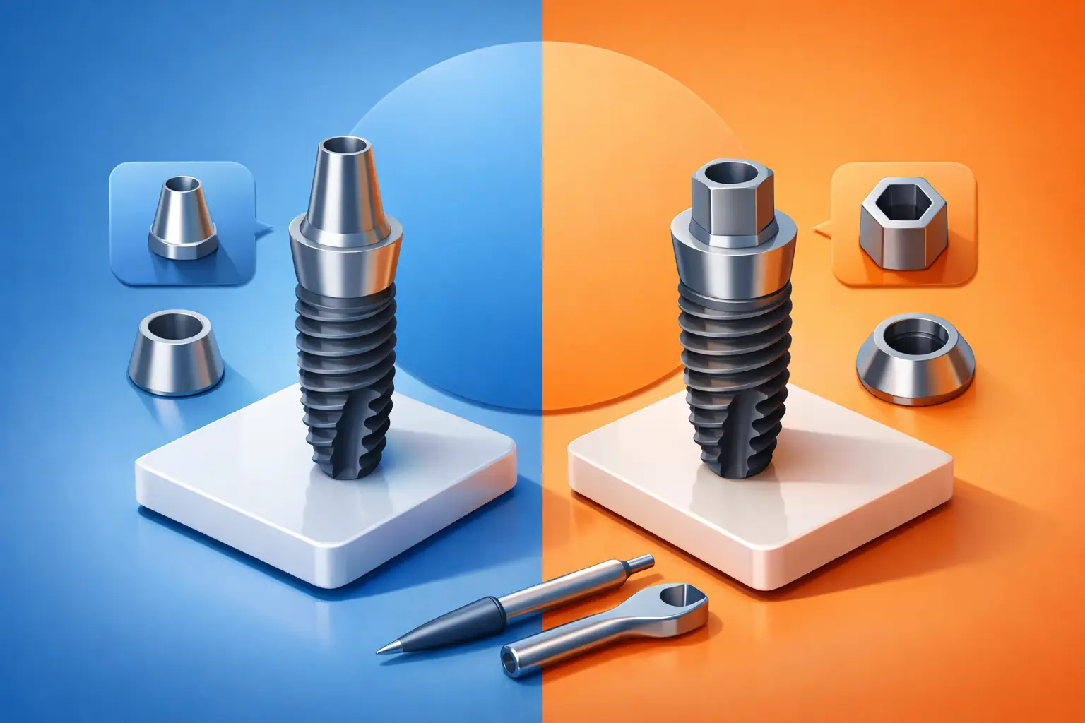 Implante cone morse ou hexágono: qual escolher?
