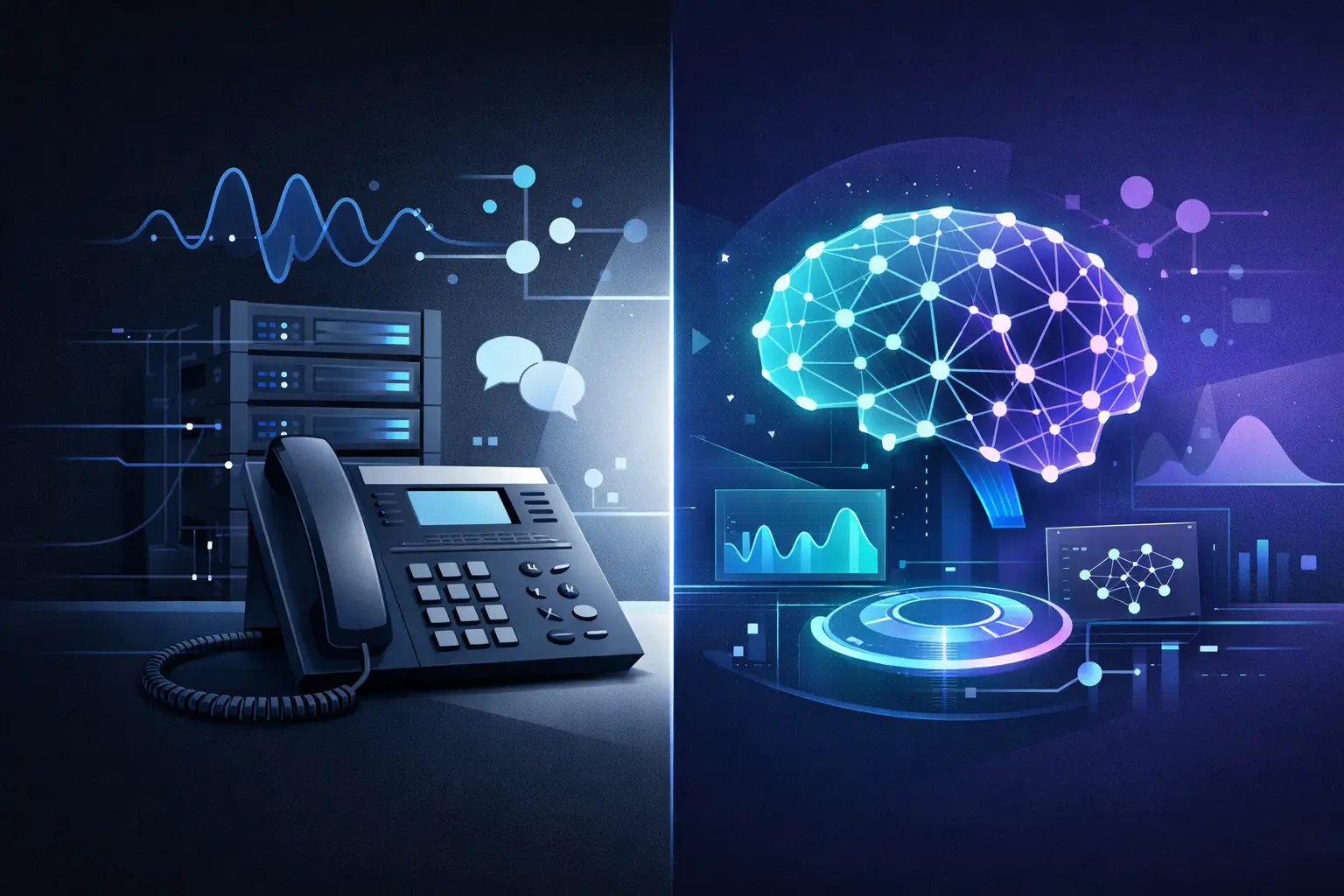Телефонна централа срещу AI за вашия бизнес