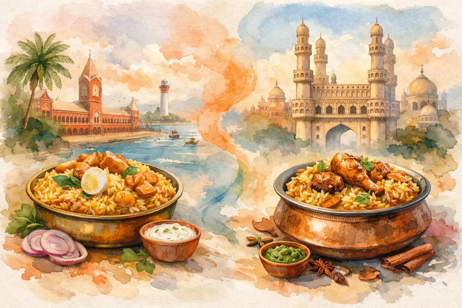 Difference Between Chennai and Hyderabadi Biryani