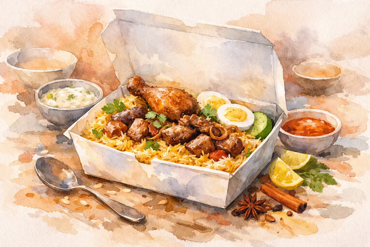Mixed Meat Briyani Box for a Proper Weekend Feed