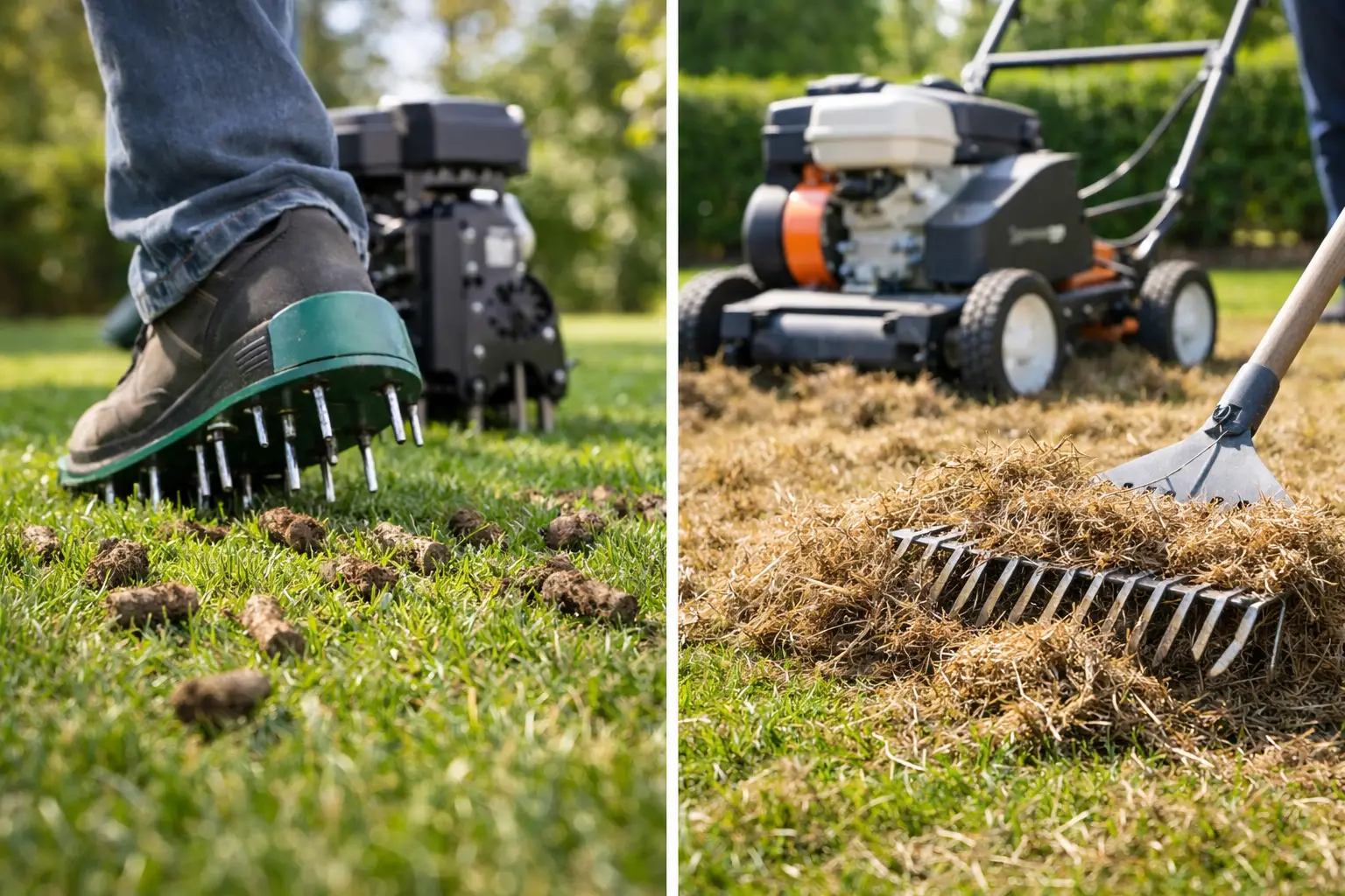 Aeration vs Dethatching Lawn: What It Needs