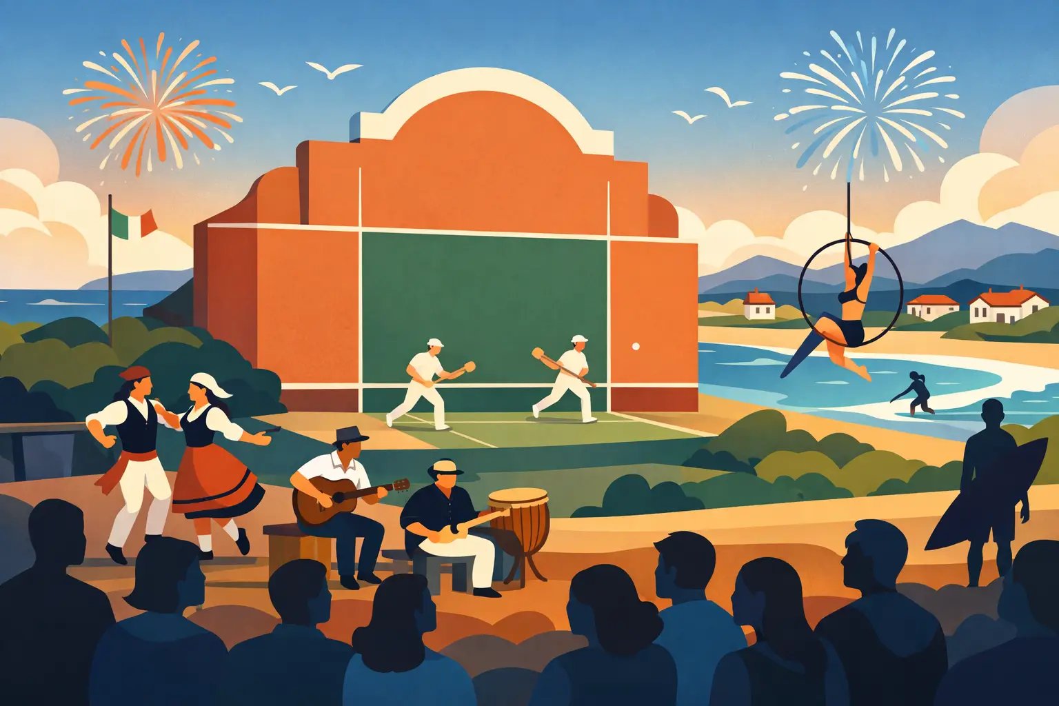 Spectacles estivaux Côte Basque au Grand Fronton