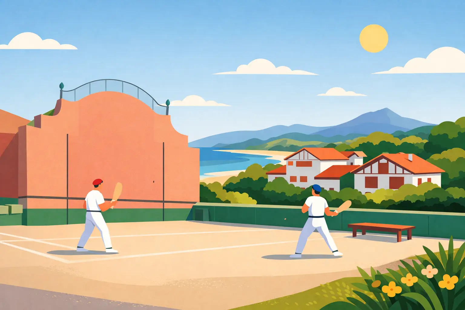 Guide du Grand Fronton de Bidart en été