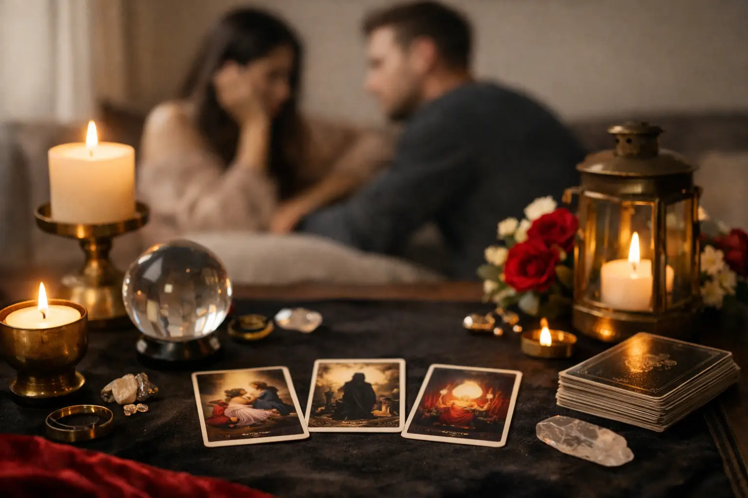 Imagem editorial: Tarot para ciúmes e as dúvidas numa relação