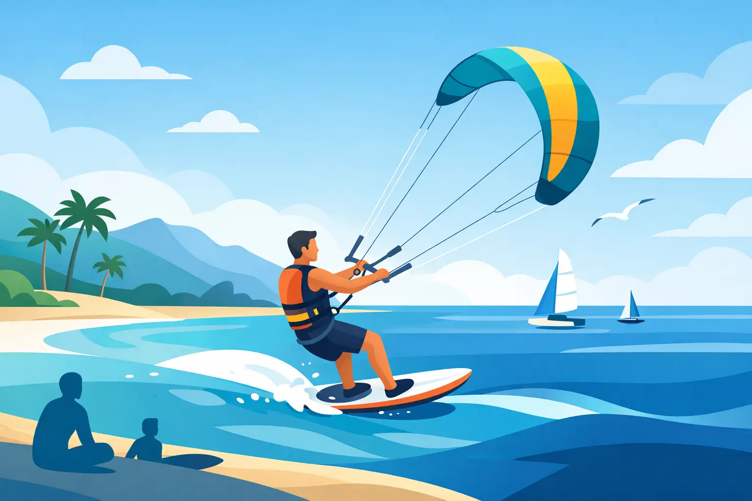 Guía básica de kitesurf recreativo fácil