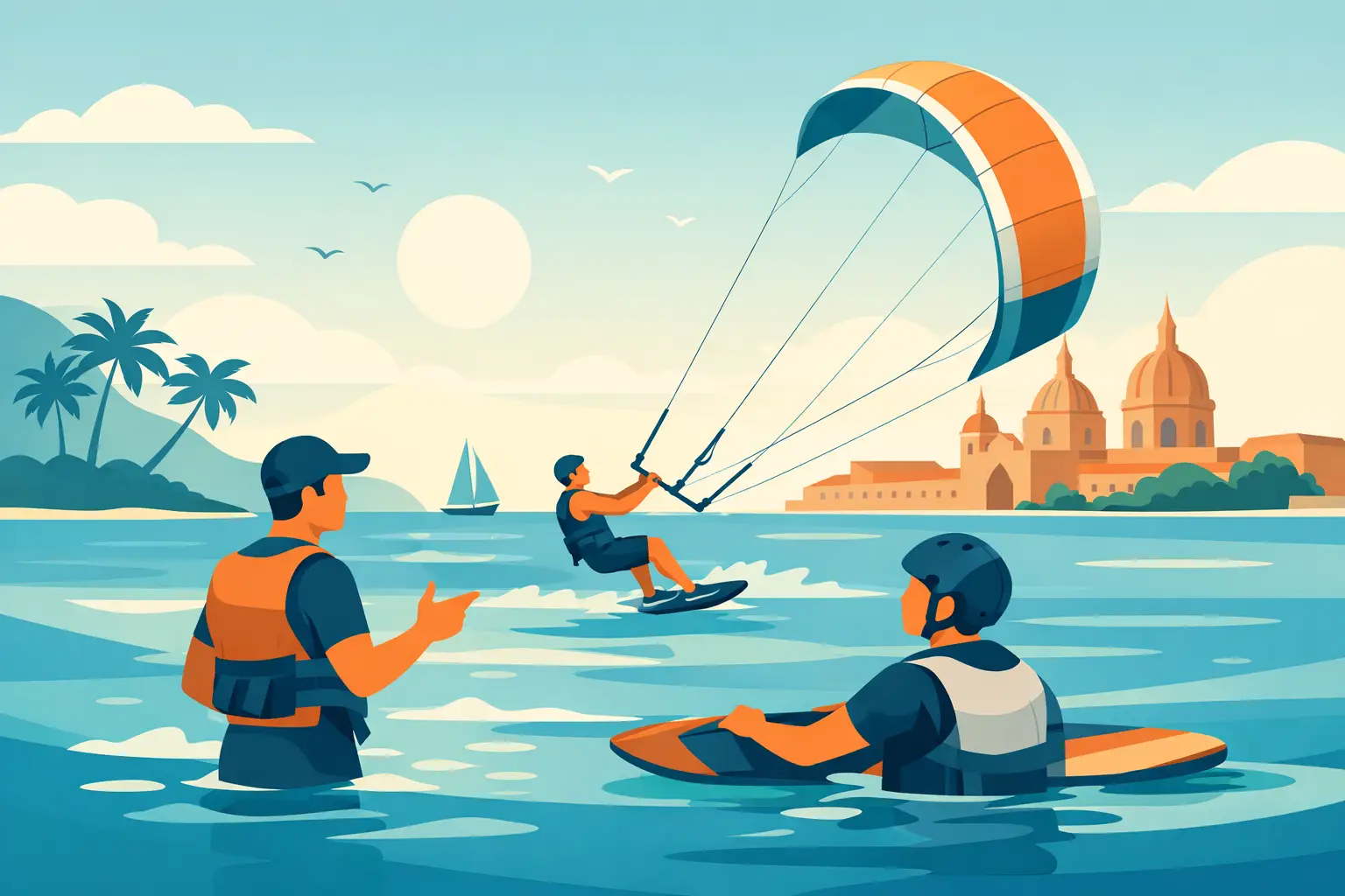 Clases de kitesurf para principiantes en Cartagena